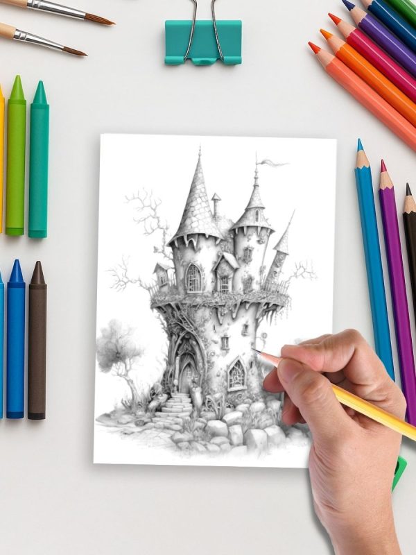 The Fairy House Vault – 525 Enchanted Homes to Color – Bild 5