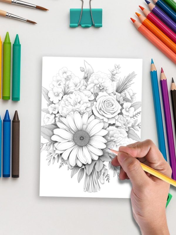 Blossom Bliss – 50 Flower Coloring Pages Vol. 2 – Bild 5