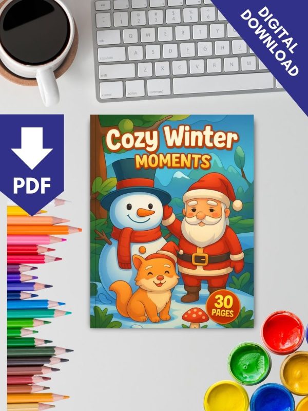 Cozy Winter Moments – 30 Kids Winter Coloring Pages – Bild 2