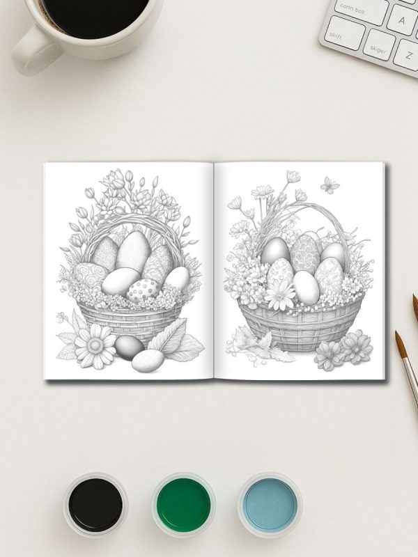 Easter Bloom Baskets – 25 Festive Coloring Pages – Bild 3