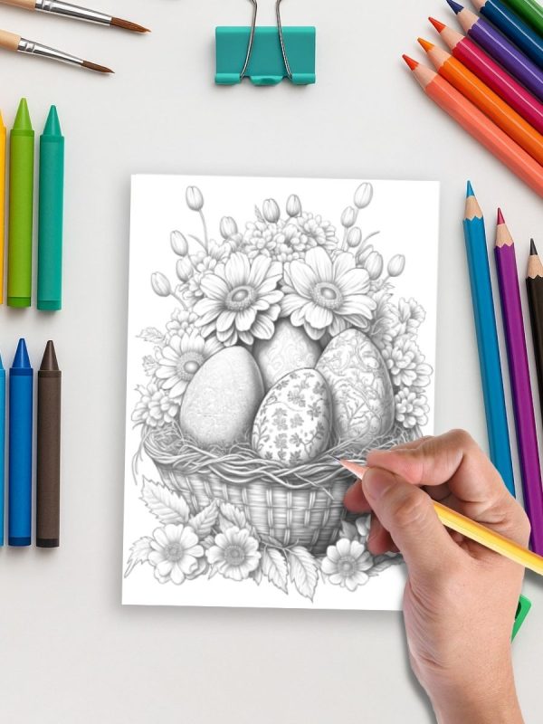 Easter Bloom Baskets – 25 Festive Coloring Pages – Bild 5
