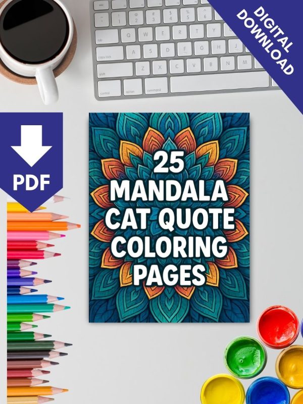 Catitude & Calm – 25 Mandala Cat Quote Pages – Bild 2