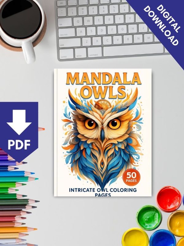 Mandala Owls – 50 Intricate Owl Coloring Pages – Bild 2