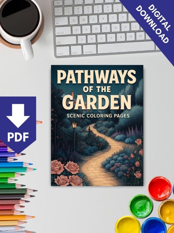 Pathways of the Garden – 25 Scenic Coloring Pages – Bild 2