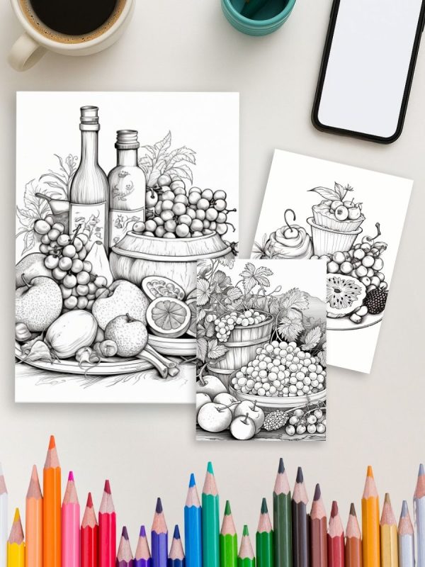 Food Fun – 200 Delicious Food-Themed Coloring Pages – Bild 4