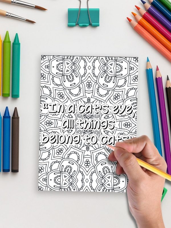 Catitude & Calm – 25 Mandala Cat Quote Pages – Bild 5