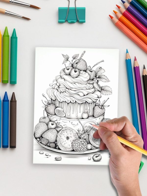 Food Fun – 200 Delicious Food-Themed Coloring Pages – Bild 5