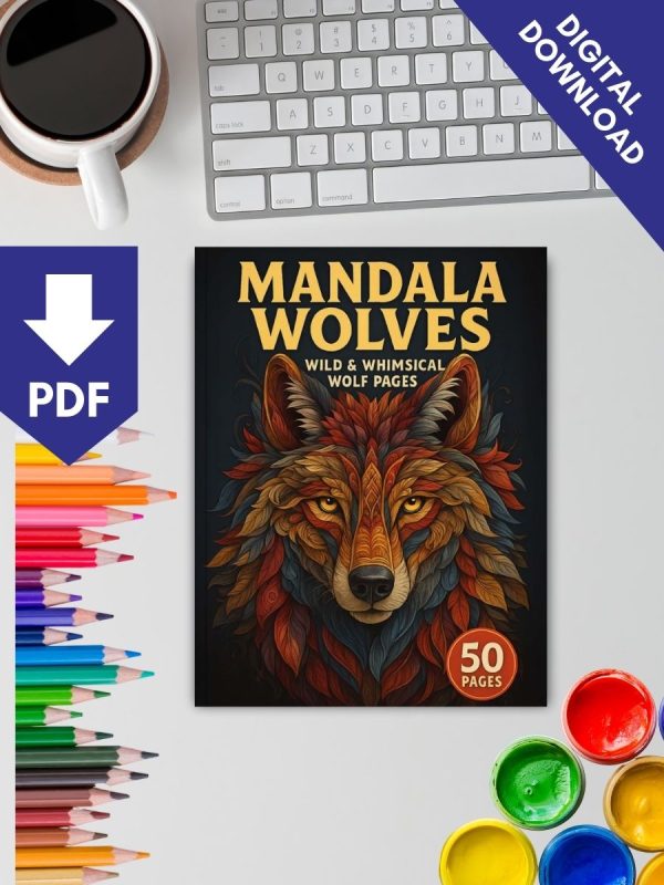 Mandala Wolves – 50 Wild & Whimsical Wolf Pages – Bild 2