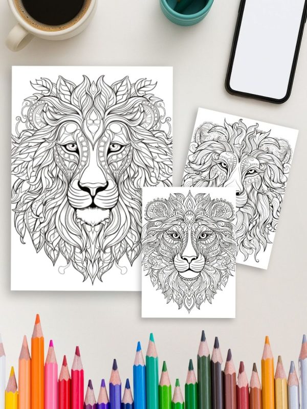 Mandala Lions – 50 Roaring Zen Animal Pages – Bild 4