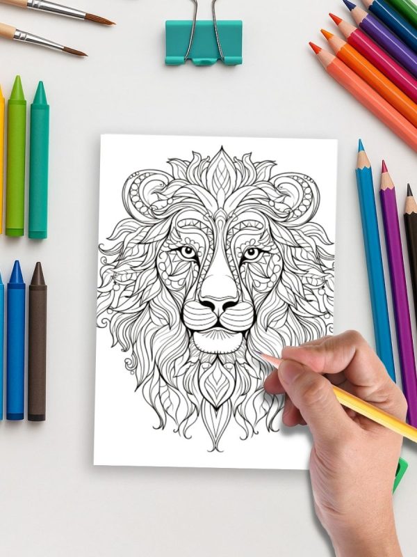 Mandala Lions – 50 Roaring Zen Animal Pages – Bild 5