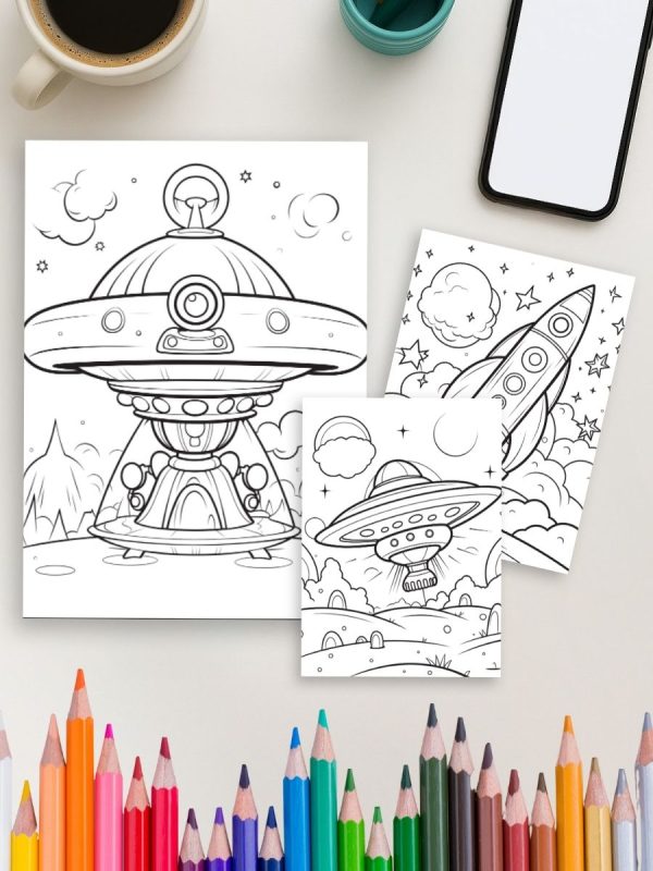 Kids in Space – 50 Intergalactic Adventures to Color – Bild 4