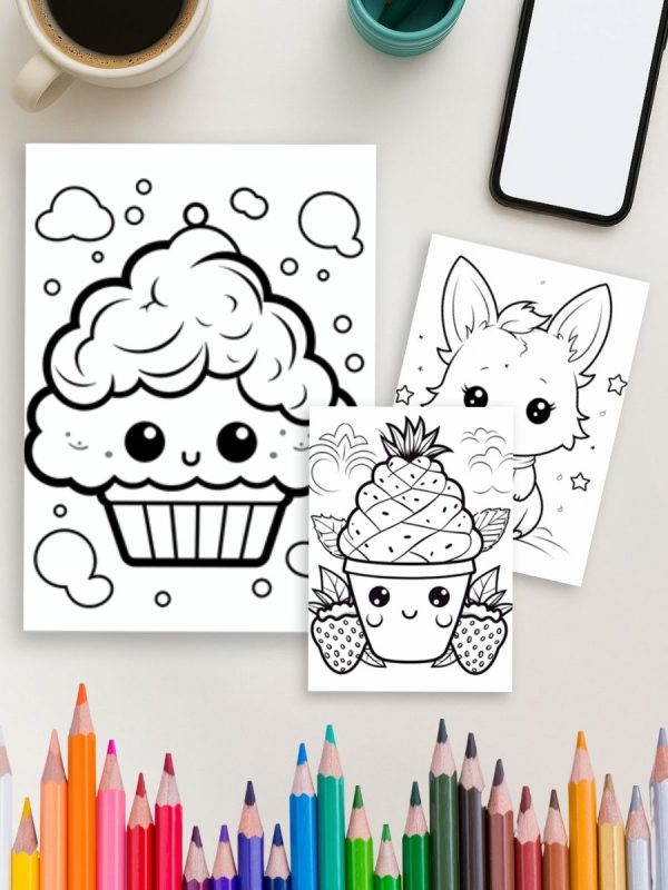Mega Kawaii Bundle – 297 Super Cute Coloring Pages – Bild 4